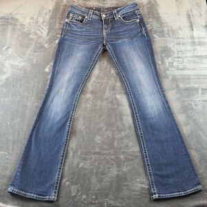 Miss Me Women's Boot Cut Jeans Blue Denim